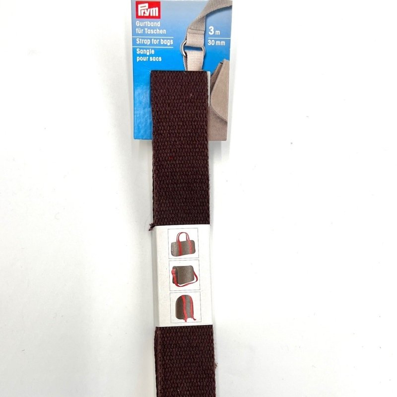 Prym Gurtband für Taschen-Zubehör-in-Braun-von-StoffRoyal.-SKU:-1340PRYM-BRAUN