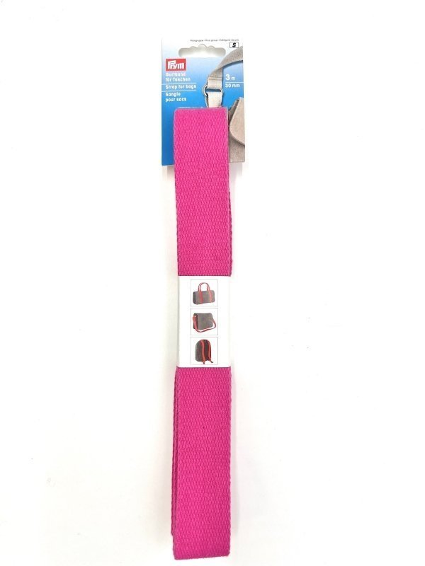 Prym Gurtband für Taschen-Zubehör-in-Pink-von-StoffRoyal.-SKU:-1340PRYM-PINK