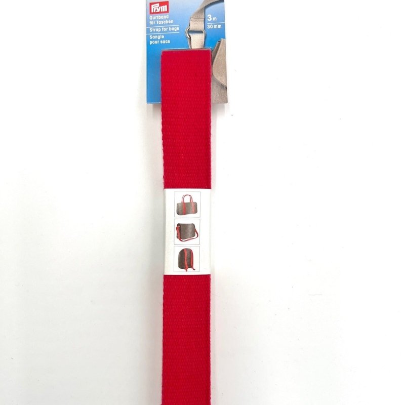 Prym Gurtband für Taschen-Zubehör-in-Rot-von-StoffRoyal.-SKU:-1340PRYM-ROT