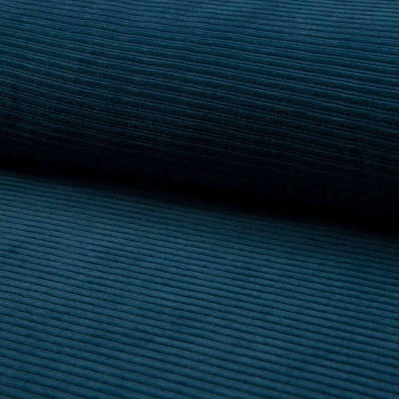 Jersey Cord UNI in Petrol von StoffRoyal. SKU: KC8316-006-Petrol.