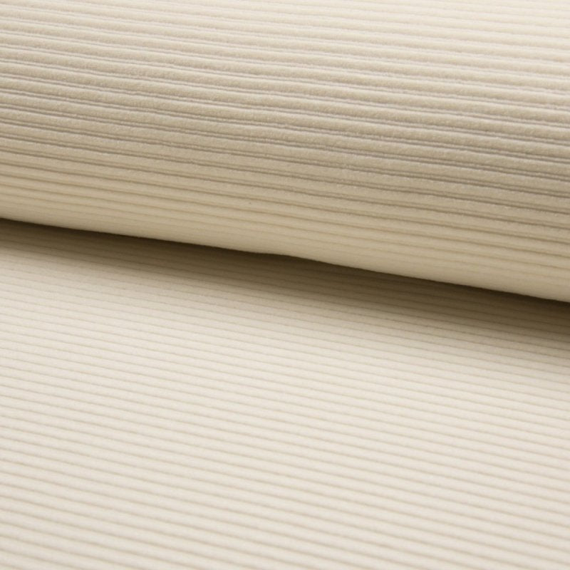 Jersey Cord UNI in Ecru von StoffRoyal. SKU: KC8316-051-Ecru.